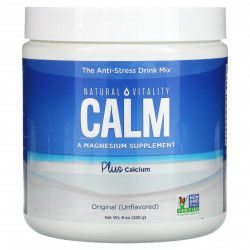 Natural Vitality, CALM Plus Calcium, антистрессовая смесь для напитков, оригинальная (без добавок), 226 г (8 унций)