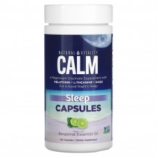 Natural Vitality, Calm, капсулы для сна с эфирным маслом бергамота, 120 капсул