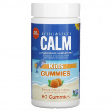 Natural Vitality, CALM, детские жевательные таблетки, сладкие цитрусовые, 60 жевательных таблеток