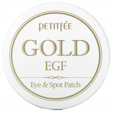 Petitfee, золото и эпидермальный фактор роста (EGF), патчи для глаз и от прыщей, 60 патчей для глаз и 30 патчей от прыщей