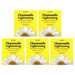 Petitfee, Chamomile Lightening, гидрогелевые маски для лица, 5 шт. по 32 г (1,12 унции)