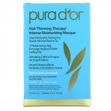 Pura D'or, средство против выпадения волос, интенсивная увлажняющая маска, 8 пакетиков по 36 мл (1,2 жидк. унции)