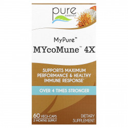 Pure Essence, MyPure, MYcoMune 4X, 60 капсул в растительной оболочке