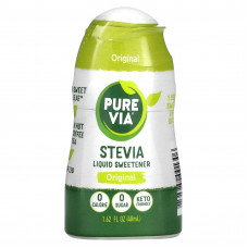 Pure Via, Жидкий подсластитель на основе стевии, оригинальный, 48 мл (1,62 жидк. Унции)