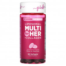 Pink, Liposomal Multi For Her + Collagen, 60 мягких таблеток