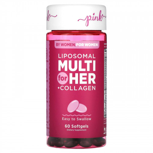 Pink, Liposomal Multi For Her + Collagen, 60 мягких таблеток