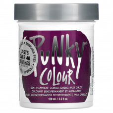 Punky Colour, Полуперманентная кондиционирующая краска для волос, пурпурный, 3,5 жидких унции (100 мл)