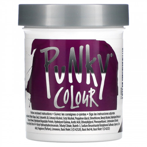 Punky Colour, Полуперманентная кондиционирующая краска для волос, пурпурный, 3,5 жидких унции (100 мл)