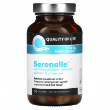 Quality of Life Labs, Serenelle, управление стрессом, 60 вегетарианских капсул