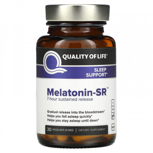 Quality of Life Labs, Melatonin-SR, 30 капсул в растительной оболочке