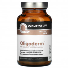 Quality of Life Labs, Oligoderm с олигонолом и ниацинамидом, 60 растительных капсул