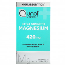 Qunol, Магний, повышенная сила действия, 210 мг, 120 капсул