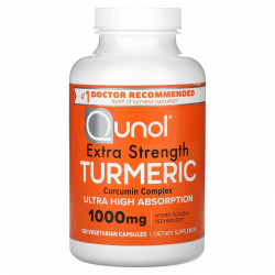 Qunol, Куркума, комплекс куркумина, сила действия, 500 мг, 120 вегетарианских капсул