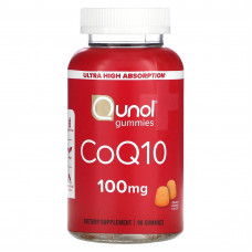 Qunol, Жевательные таблетки с коэнзимом Q10, кремовый апельсин, 50 мг, 90 жевательных таблеток