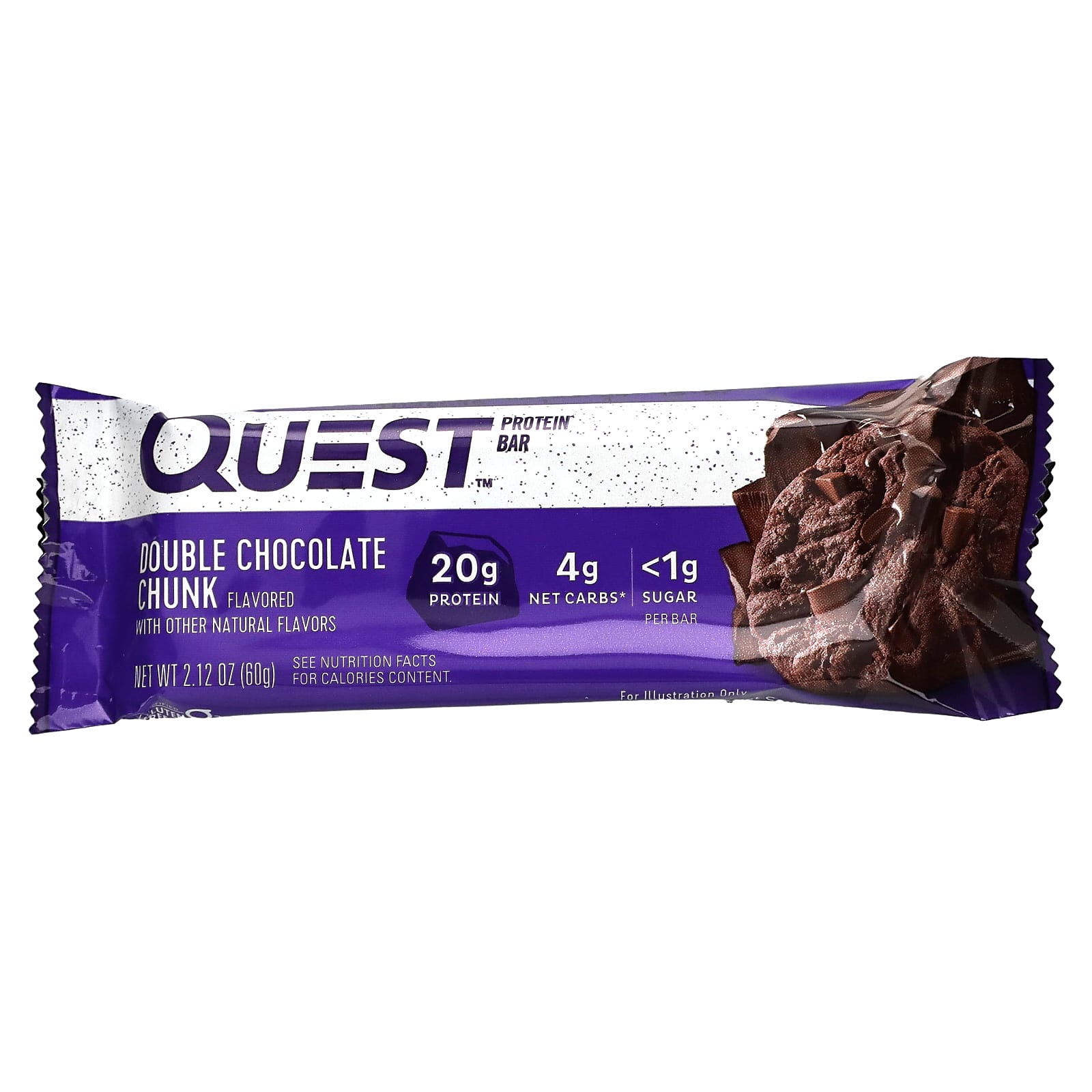 Quest Nutrition, Протеиновый батончик, двойные кусочки шоколада, 12 батончиков, 60 г (2,12 унции)