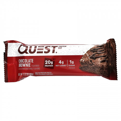 Quest Nutrition, Protein Bar, шоколадный брауни, 12 батончиков, 60 г (2,12 унции)