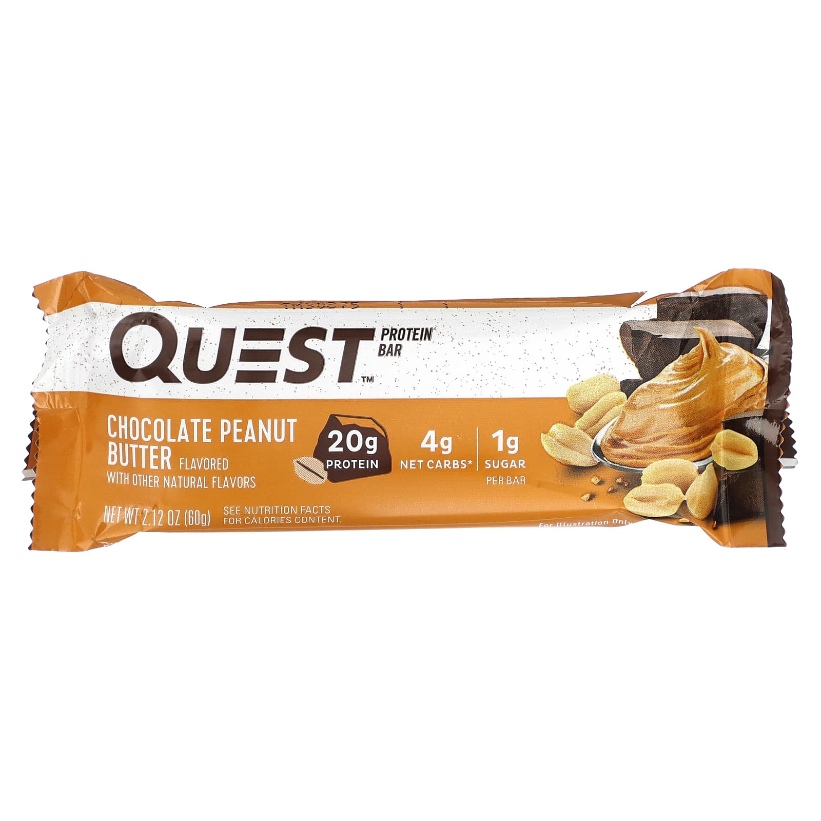 Quest Nutrition, протеиновый батончик, с шоколадно-арахисовым маслом, 12 батончиков, весом 60 г (2,12 унции) каждый