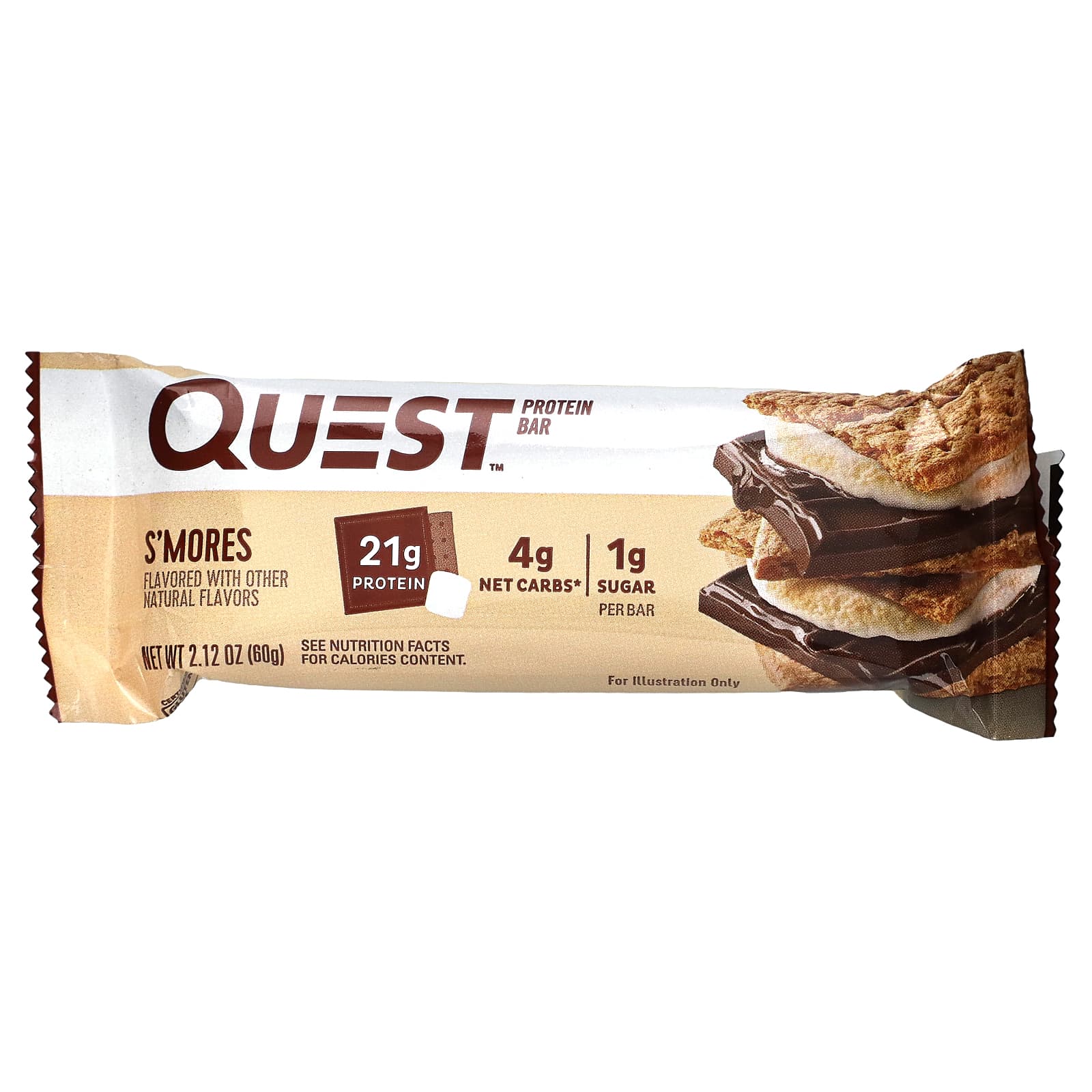 Quest Nutrition, Протеиновый батончик «Печенье с зефиром», 12 батончиков, 60 г (2,12 унции) каждый