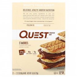 Quest Nutrition, Протеиновый батончик «Печенье с зефиром», 12 батончиков, 60 г (2,12 унции) каждый
