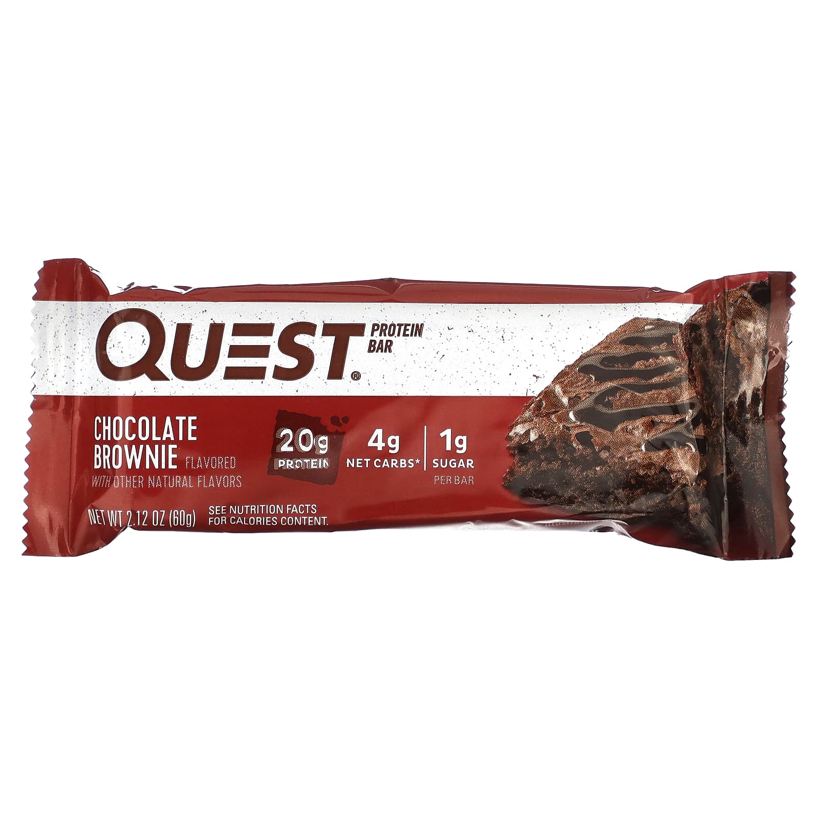 Quest Nutrition, Протеиновый батончик, шоколадный брауни, 4 батончика, 60 г (2,12 унции)