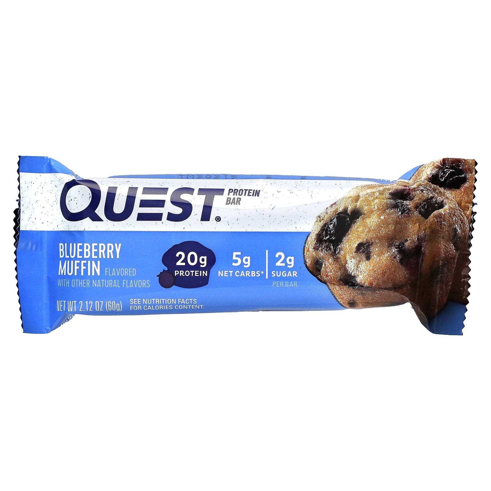 Quest Nutrition, протеиновый батончик, вкус кекса с голубикой, 12 батончиков по 60 г (2,12 унции)