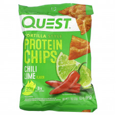 Quest Nutrition, Протеиновые чипсы по типу тортилья, чили и лайм, 8 пакетиков по 32 г (1,1 унции)