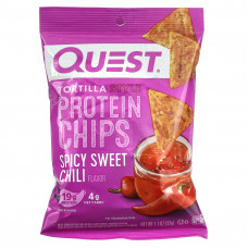 Quest Nutrition, Протеиновые чипсы по типу тортильи, острый сладкий перец чили, 8 пакетиков по 32 г (1,1 унции)