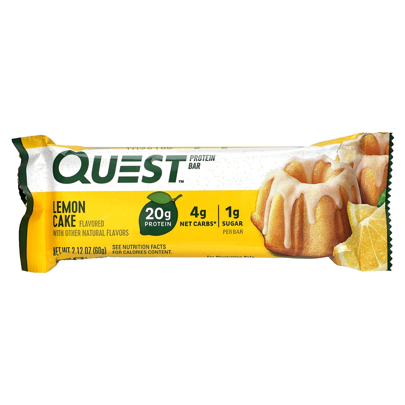 Quest Nutrition, протеиновый батончик, вкус лимонного пирога, 12 батончиков, 60 г (2,12 унции) каждый