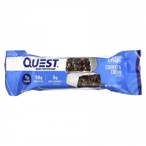 Quest Nutrition, Протеиновый батончик, печенье и крем, 12 батончиков, 52 г (1,83 унции)