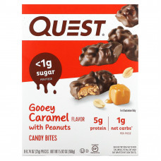 Quest Nutrition, Candy Bites, липкая карамель с арахисом, 8 порций, 21 г (0,74 унции)