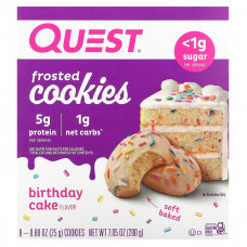 Quest Nutrition, Замороженное печенье, праздничный торт, 8 печений, 25 г (0,88 унции)