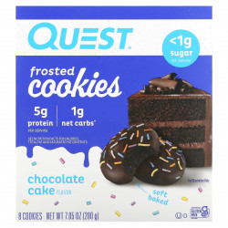 Quest Nutrition, Замороженное печенье, праздничный торт, 8 печений, 25 г (0,88 унции)