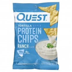 Quest Nutrition, протеиновые чипсы в стиле тортильи, вкус сыра, фермерский вкус, 12 пакетиков, 32 г (1,1 унции)