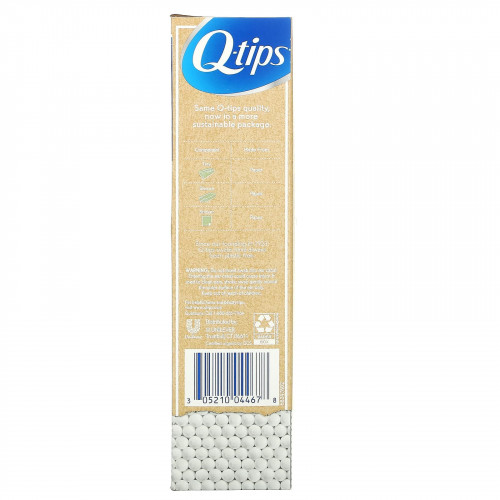 Q-tips, органические ватные палочки, 400 шт.