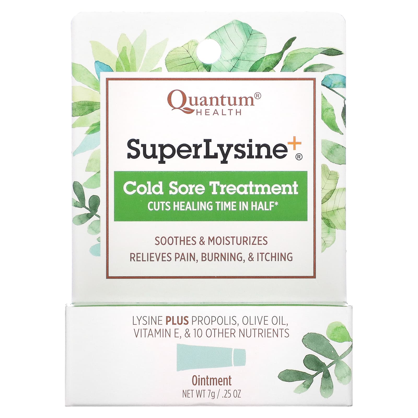 Quantum Health, Super Lysine+, средство при герпесе, 0,25 унции (7 г)