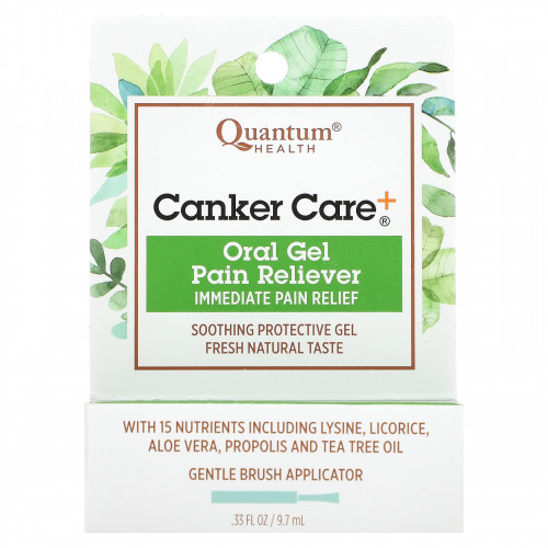 Quantum Health, Canker Care +, обезболивающий гель для полости рта, 9,7 мл (0,33 жидк. Унции)