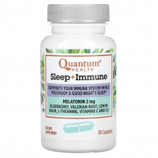 Quantum Health, Мелатонин, для сна и иммунитета, 30 капсул