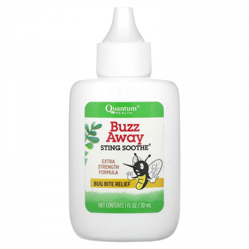 Quantum Health, Buzz Away Sting Soothe, средство от укусов насекомых, дополнительная сила, 30 мл (1 жидк. Унция)
