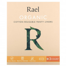 Rael, Inc., Многоразовые ежедневные прокладки из органического хлопка, 3 шт.