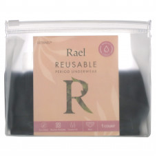 Rael, Inc., Многоразовое нижнее белье, бикини, очень большое, черное, 1 шт.