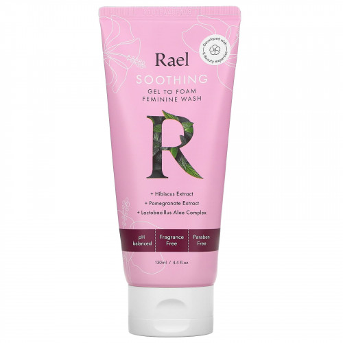Rael, Inc., Soothing Gel To Foam Feminine Wash, без отдушек, 130 мл (4,4 жидк. Унции)