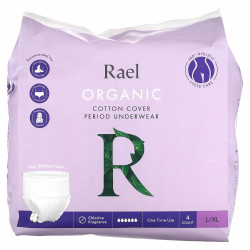 Rael, Inc., Нижнее белье для беременных, из органического хлопка, L / XL, 4 шт.