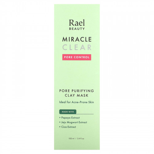 Rael, Inc., Beauty, Miracle Clear Pore Purifying Clay Mask, 100 мл (3,4 жидк. Унции)