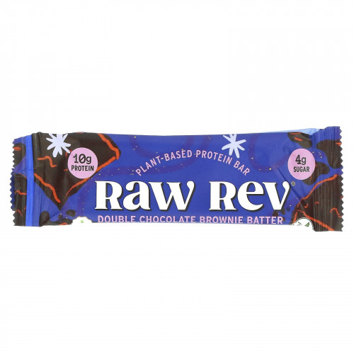 Raw Rev, Glo, брауни с двойной дозой шоколада, 12 батончиков, 1,6 унц. (46 г) каждый