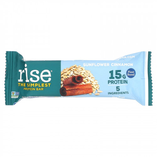 Rise Bar, The Simplest Protein Bar, протеиновый батончик, подсолнечник и корица, 12 батончиков по 60 г (2,1 унции)