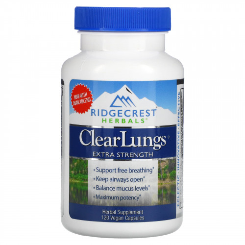 RidgeCrest Herbals, ClearLungs, особая сила, 120 веганских капсул