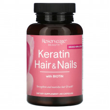 Reserveage Nutrition, Кератин для волос и ногтей с биотином, 60 капсул