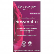 Reserveage Nutrition, ресвератрол, транс-ресвератрол, 500 мг, 60 растительных капсул
