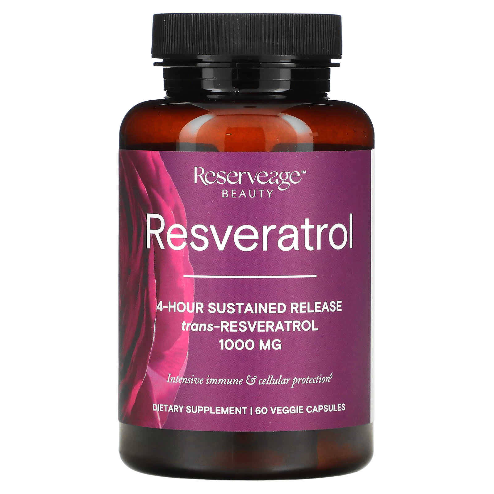 Reserveage Nutrition, ресвератрол, транс-ресвератрол, 500 мг, 60 растительных капсул