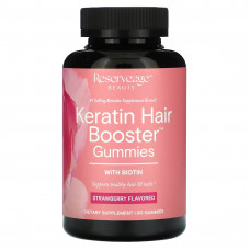 Reserveage Nutrition, Жевательные таблетки для волос с кератином и биотином, клубника, 60 жевательных таблеток